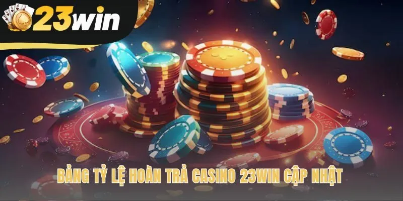 Hoàn trả casino 23win có tỷ lệ tăng theo cấp độ